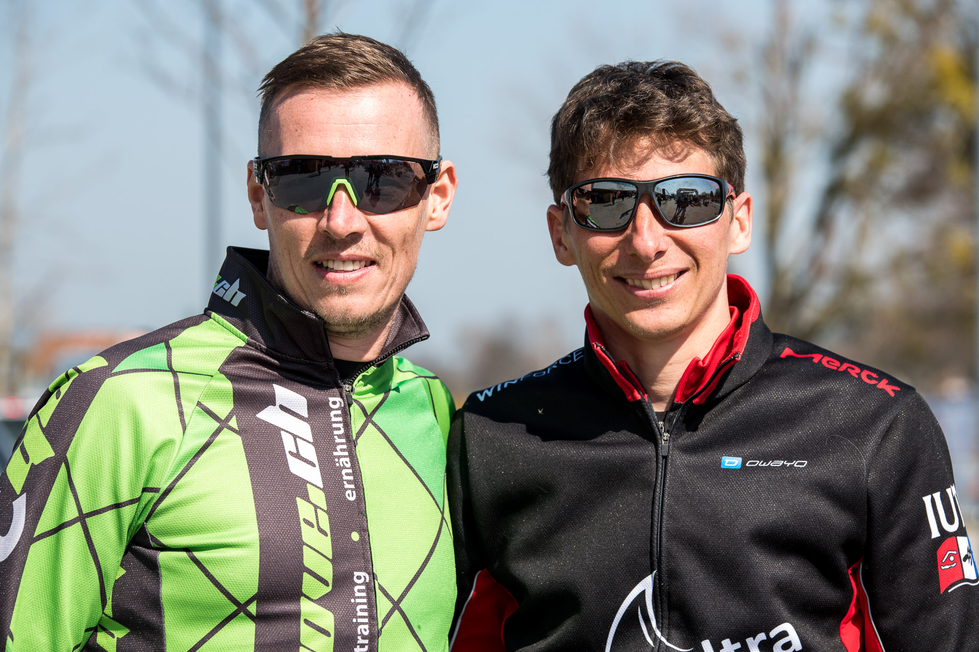 Robert Vuketic, Teilnehmer Quintuple, und Daniel Meier, Initiator des Swissultra Triathlons